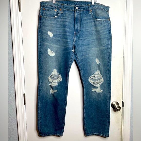 Levi's Other - Levi's Premium 502 Taper Fit Distressed Jeans 40x32